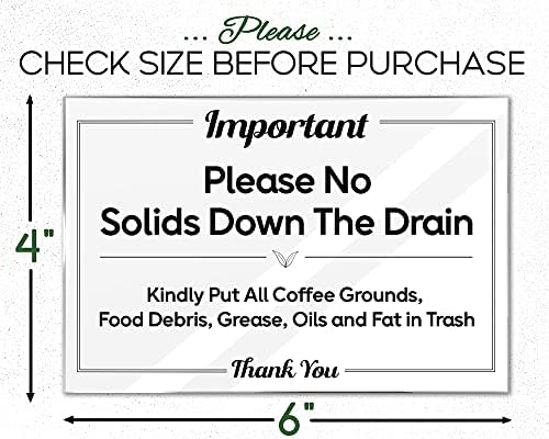 Please No Solids Down the Drain (5 Count)