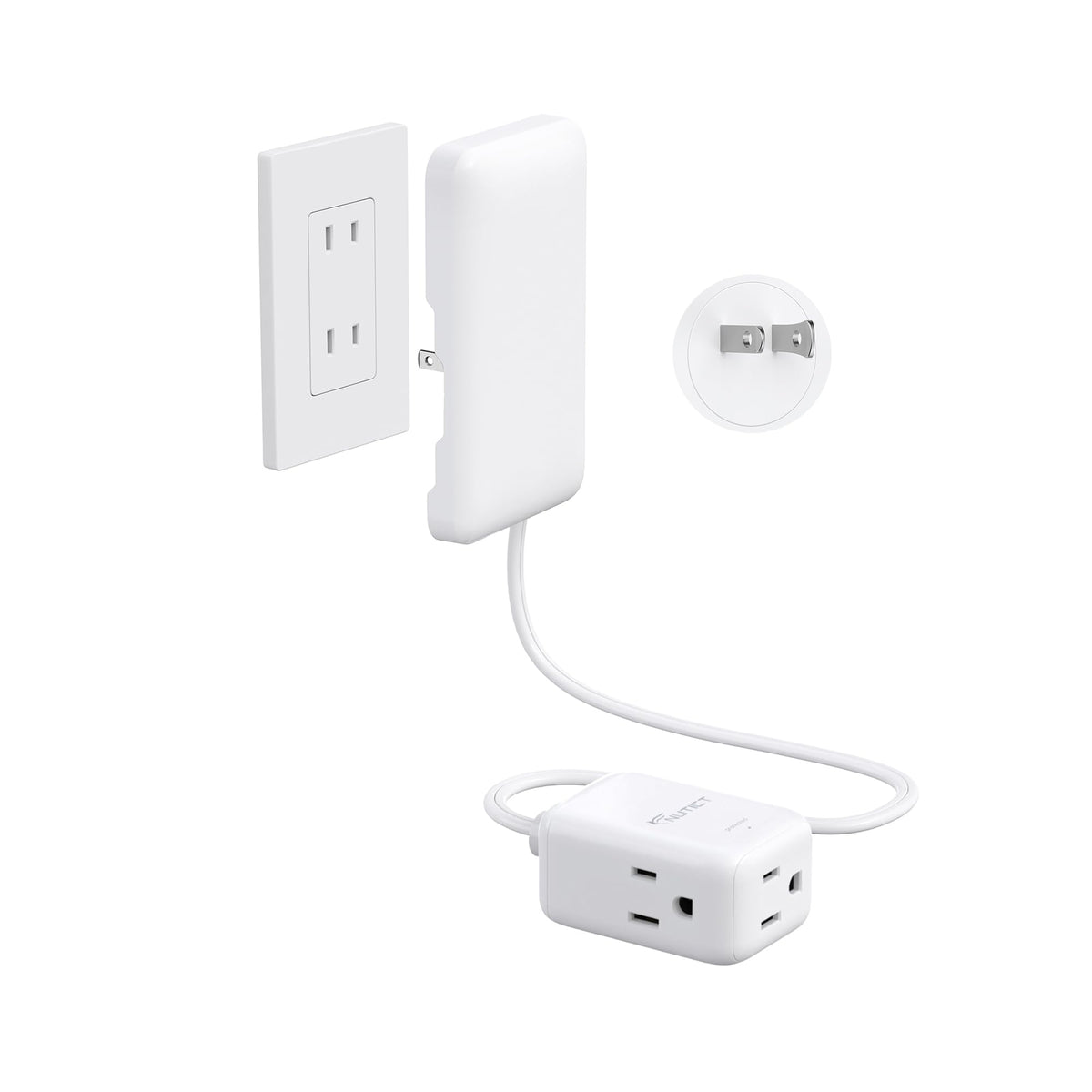 1.5FT Short Two Prong Extension Cord