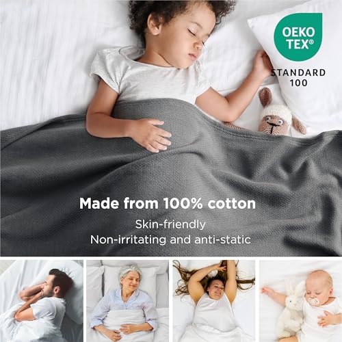 GentleSoft 100% Cotton Blanket Twin XL Size for Bed