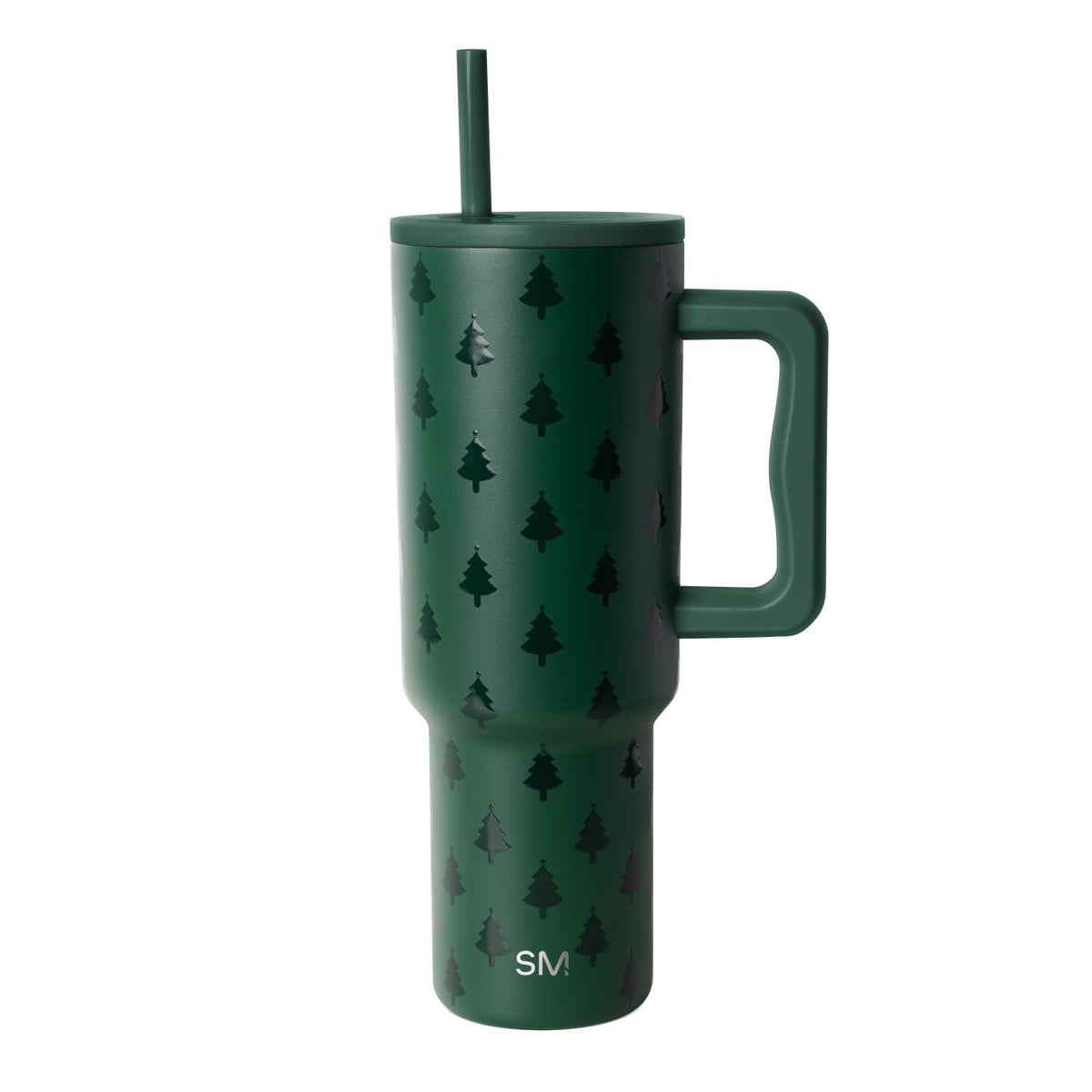 Christmas Tumbler with Handle and Straw