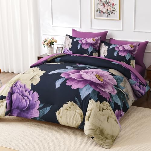 Dark Purple Comforter Set Queen