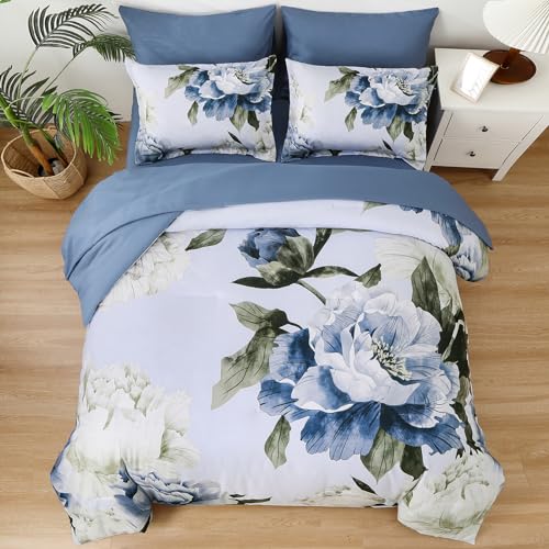 Blue Full Size Comforter Set 7 Piece Bed in a Bag