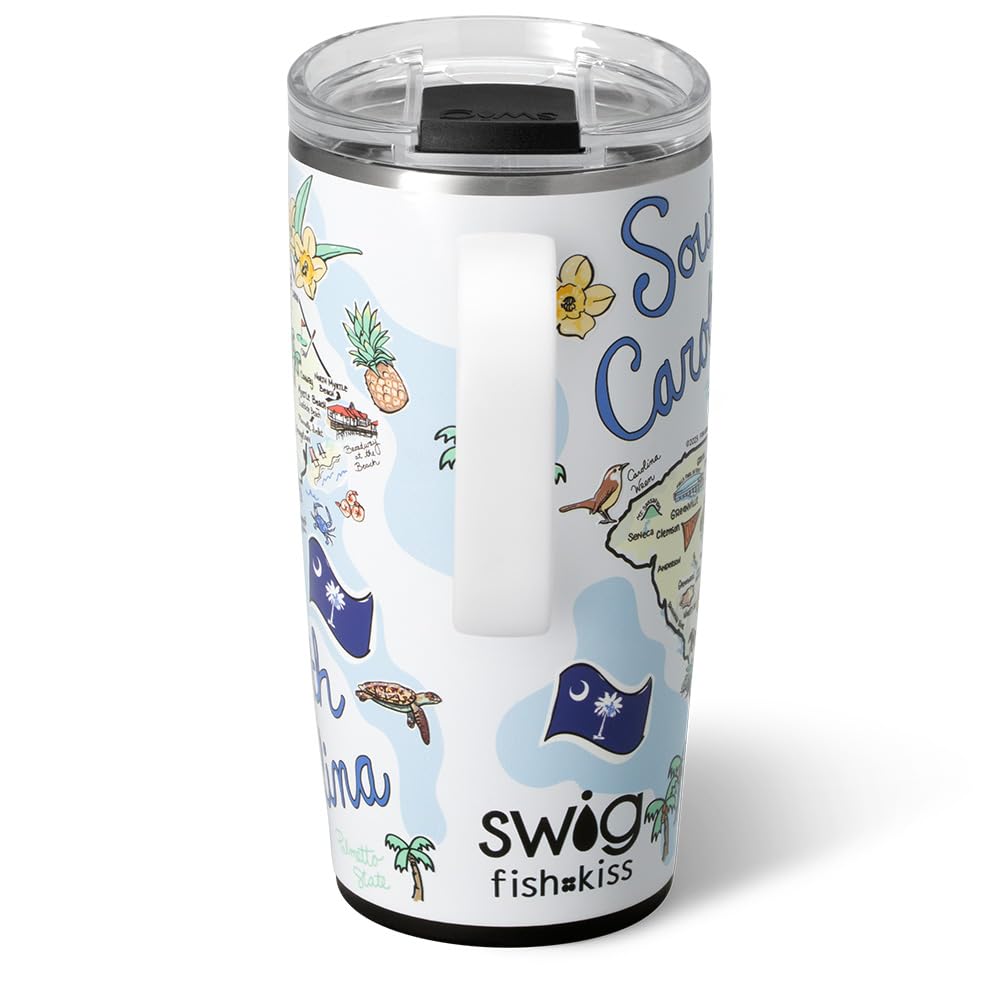 22oz Insulated Travel Mug with Handle & Lid