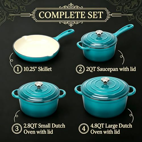 Enameled Cast Iron Cookware Set