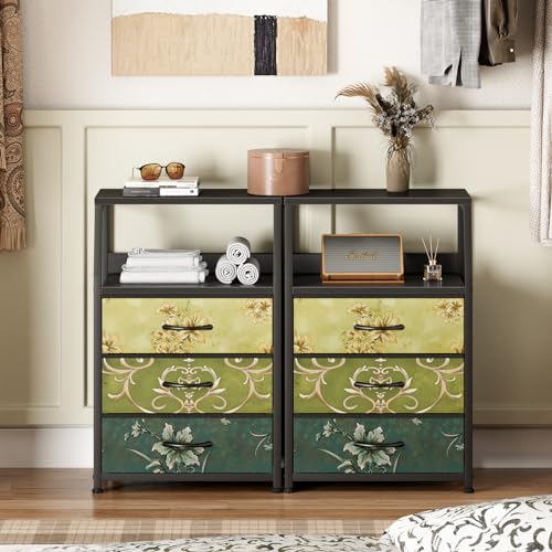 Retro NightStand with 3 Drawer