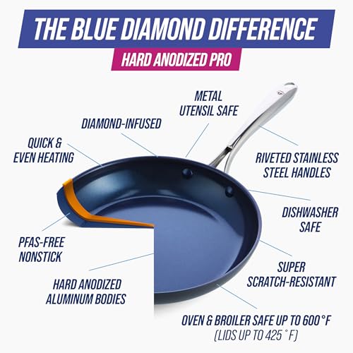10 Piece Ultimate Hard Anodized Ceramic Nonstick Cookware Set (10 Count)