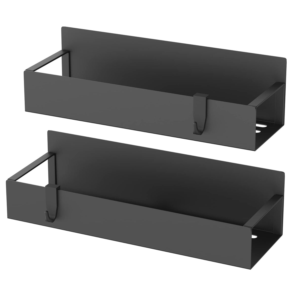 Metal Magnetic Spice Rack for Refrigerator2 Pack Black (4 Count)
