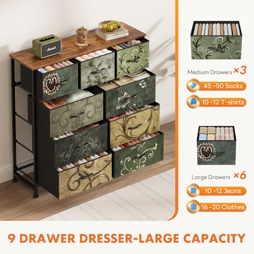 9 Drawer Dresser for Bedroom