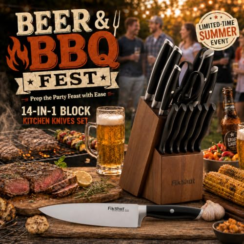 Knife Set German Stainless Steel (14 Count)