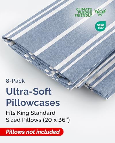King Standard Pillow Cases Set of 8 (8 Count)