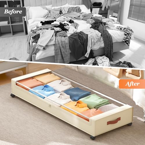 Under Bed Storage with Wheels 2 Pack (2 Count)