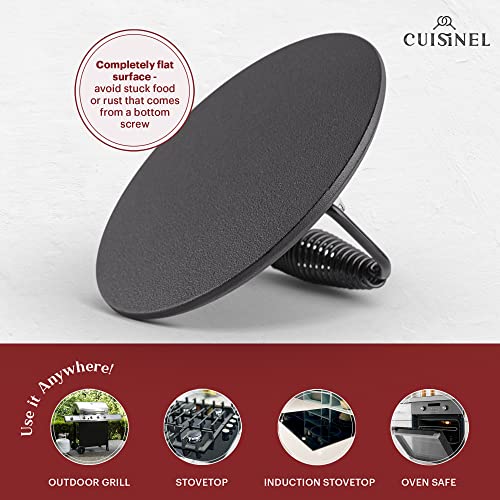 Cast Iron Skillet + Grill Press + Scraper Set