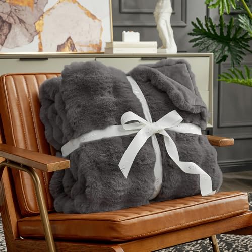 Faux Fur Bubble Throw for Couch