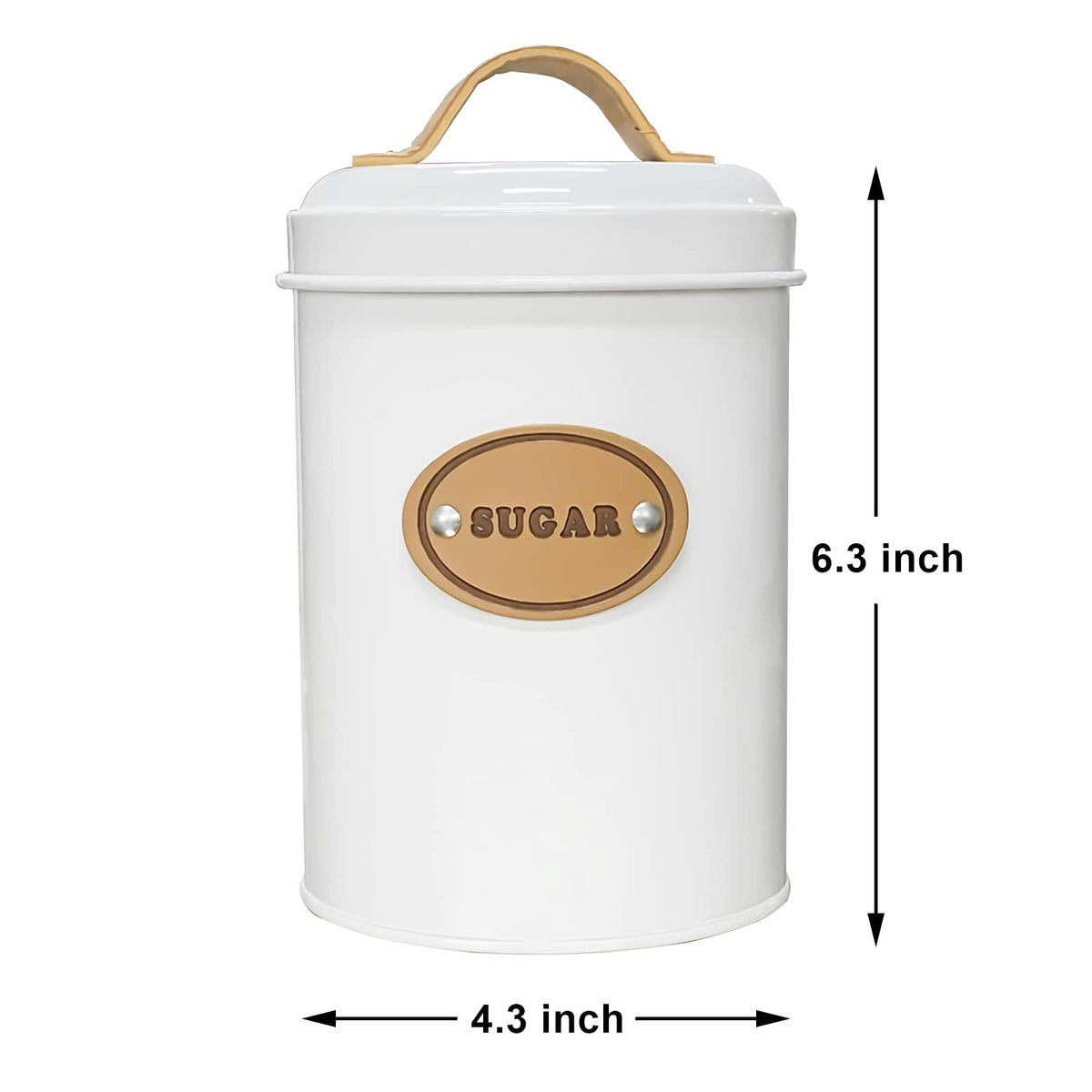 Large Bread Box and 3 Pieces with Sugar Tea Coffee Containers Set (3 Count)