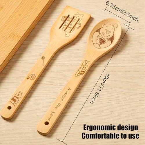 Bear Wooden Spoons for Cooking (5 Count)