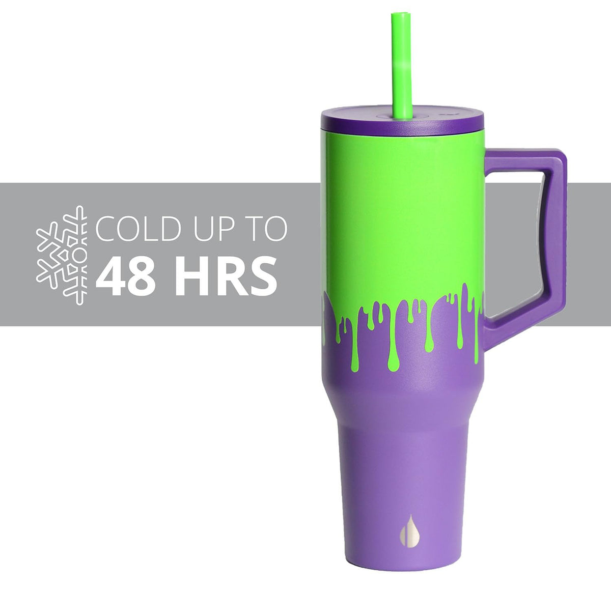 Spill Proof 40oz Insulated Tumbler with Handle & Straw Travel Mug