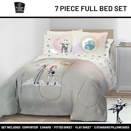 Disney Nightmare Before Christmas Full Comforter Set 7 Piece