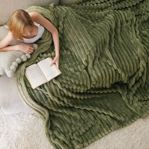 Soft Queen Size Blanket for Bed Moss 90"x90"