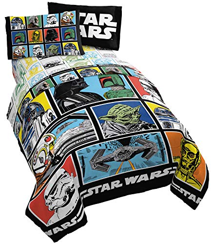 Star Wars Queen Comforter Set 5 Piece Soft Bedding for Boys