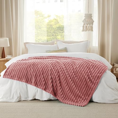Soft Throw Blanket for Couch Decor Gifts Dusty Pink 50"x60"