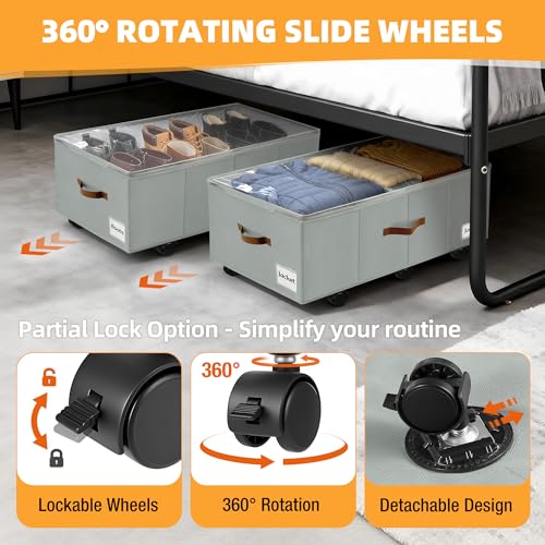Under Bed Storage with Wheels (4 Count)