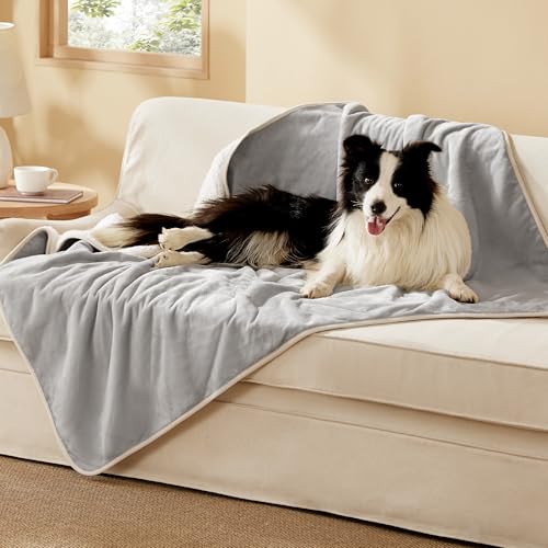 Waterproof Dog Blankets for Large Dogs Sherpa Fleece Throw