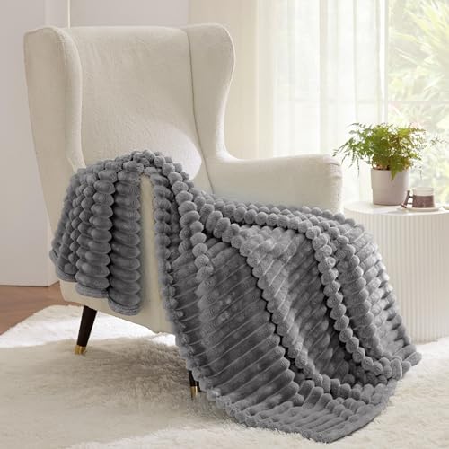 Soft Twin Blanket for Bed Decor Gifts Frost Gray 60"x80"