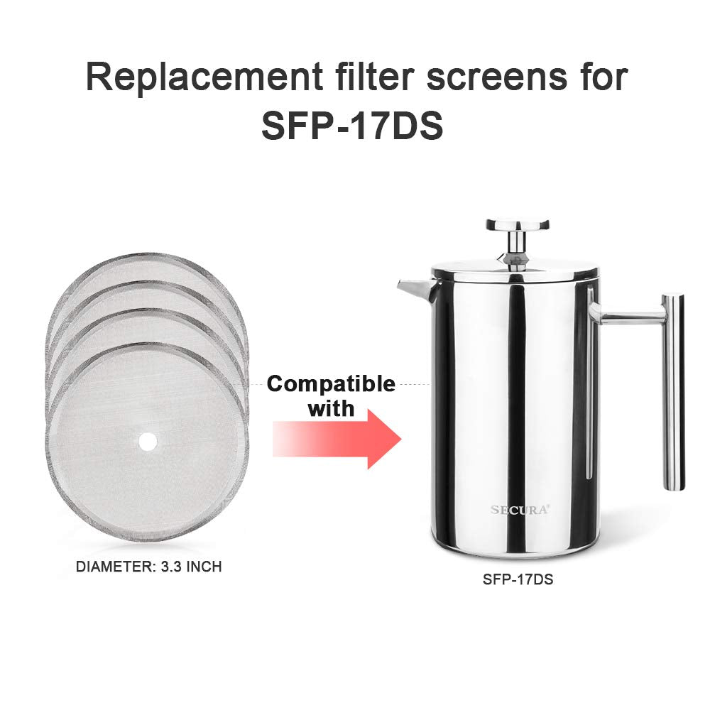 French Press Replacement Screens (4 Count)