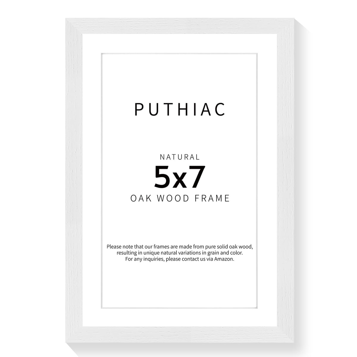 5x7 Solid Oak Wood Picture Frame