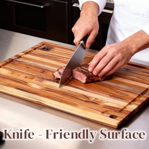 Set of 2 Premium Teak Wood Cutting Board (2 Count)
