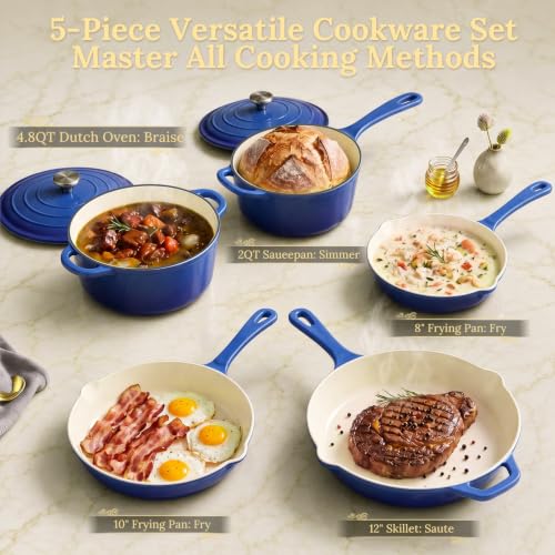 Enameled Cast Iron Cookware Set