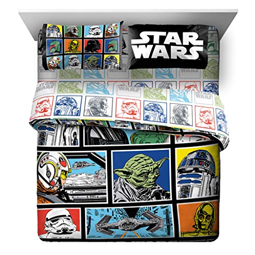 Star Wars Queen Comforter Set 5 Piece Soft Bedding for Boys