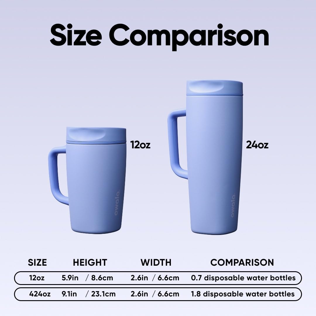 SmoothSip Slider Stainless Steel Insulated Travel Mug with Handle