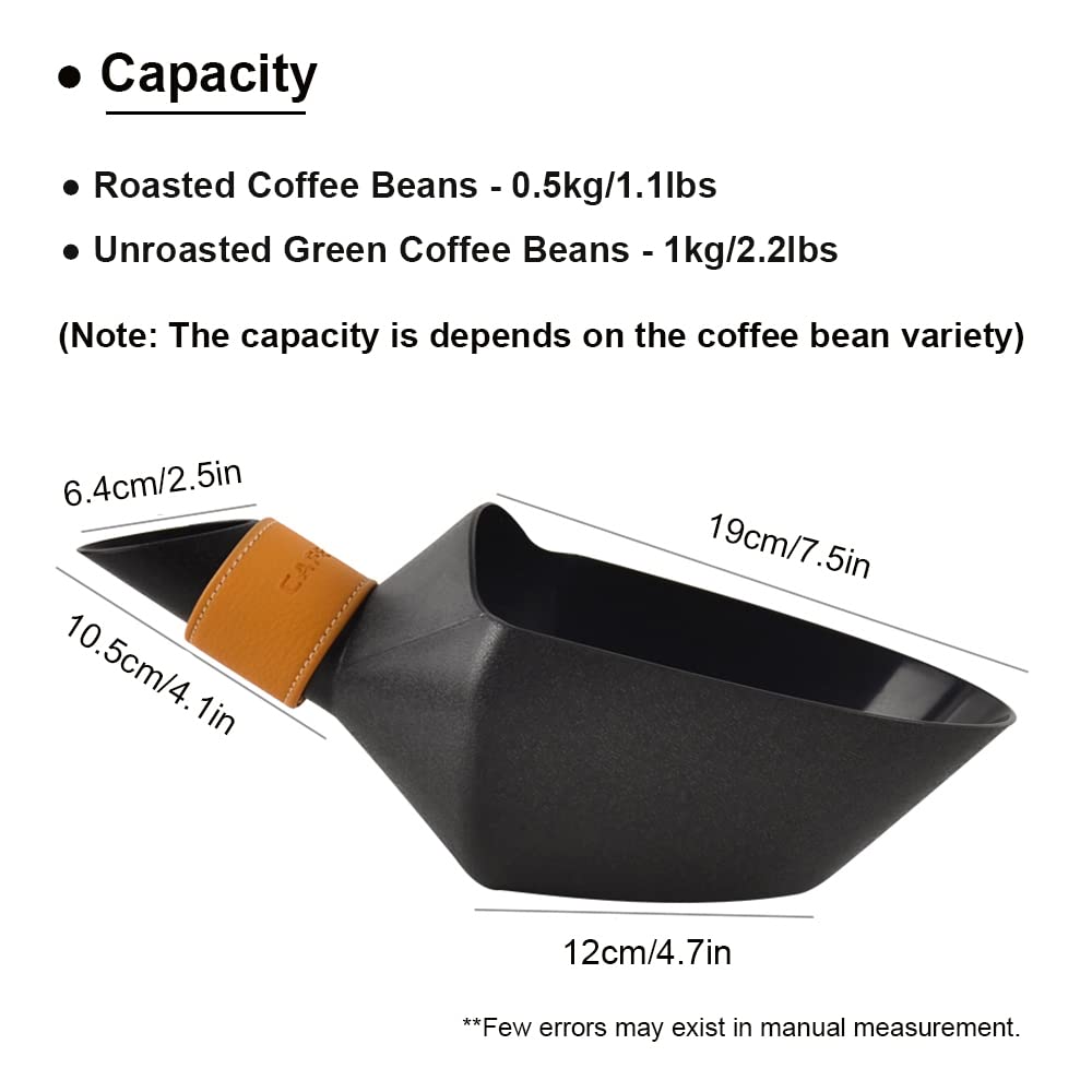 Coffee Bean Shovel Scoop Coffee Beans Filling Scooper Plastic Coffee Bean Measuring Scoop