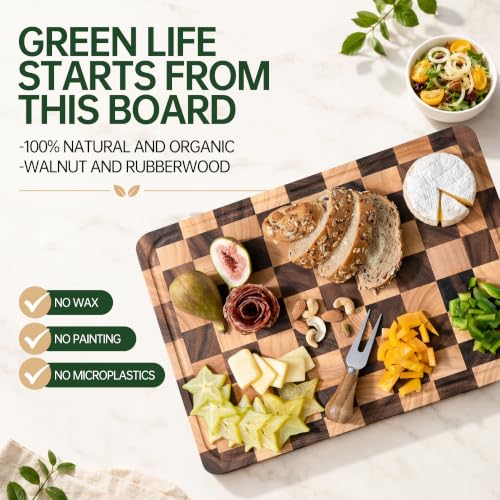 1.4" Checkered Cutting Boards for Kitchen