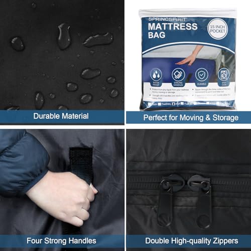 Mattress Bags for Moving and Storage Queen Size Waterproof (2 Count)