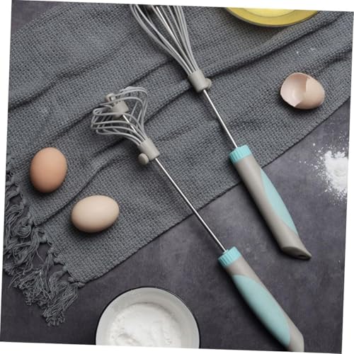 Egg Beater Whisk Bread Flour Manual Handheld Cream Mixer Rotary Tool Stainless Steel Nylon Rotary Milk Frother Kitchen Whisk