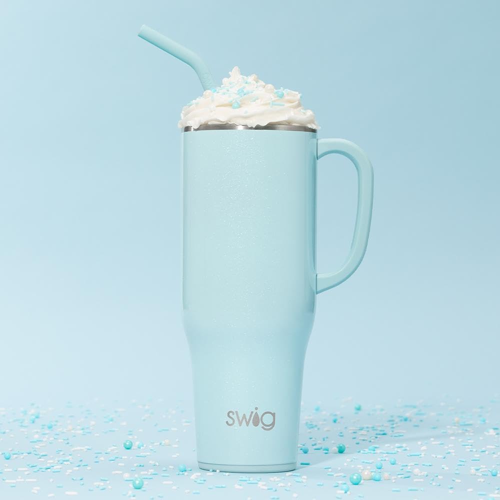 40oz Insulated Mega Mug with Handle & Straw
