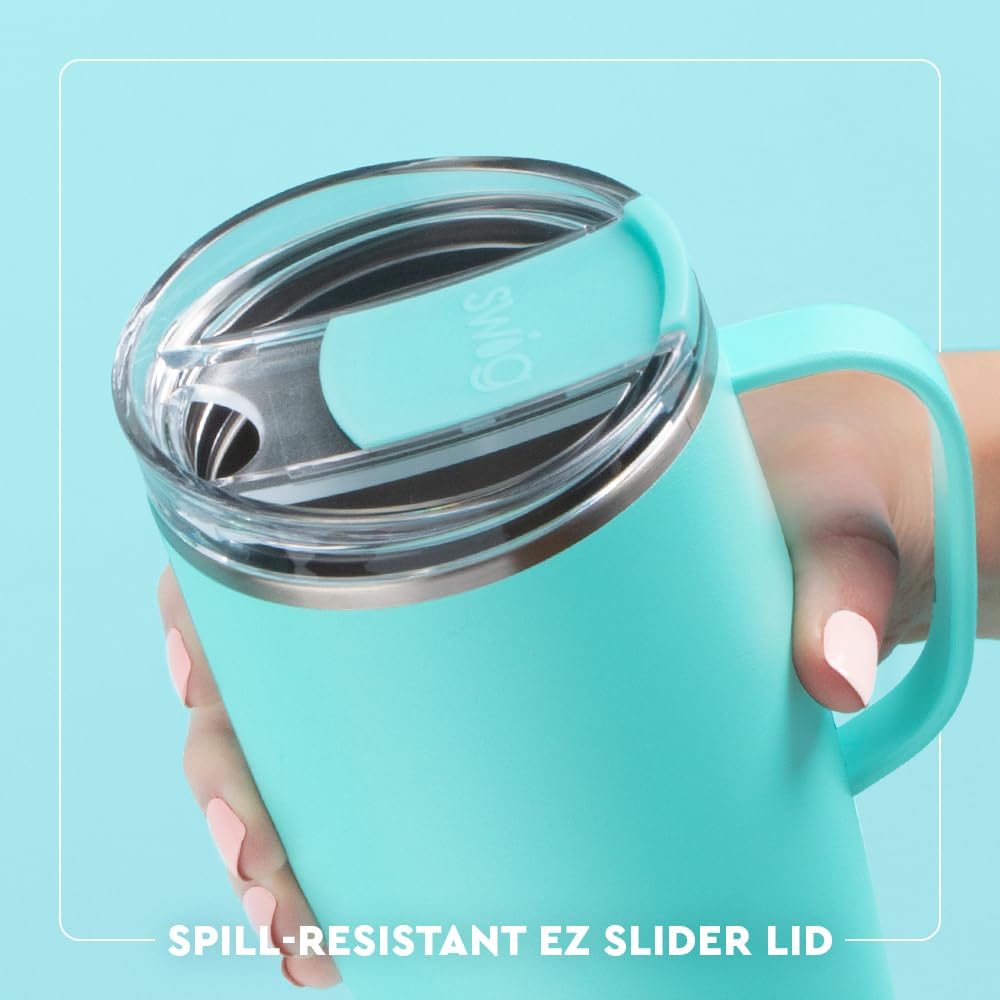 22oz Insulated Travel Mug with Handle & Lid