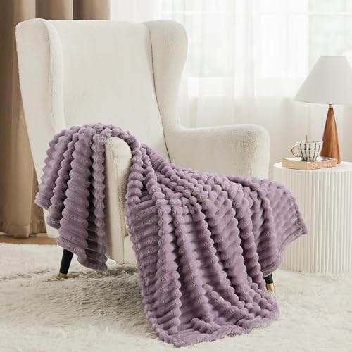 Soft Twin XL Blanket for Bed Dorm Light Purple 66"x90"