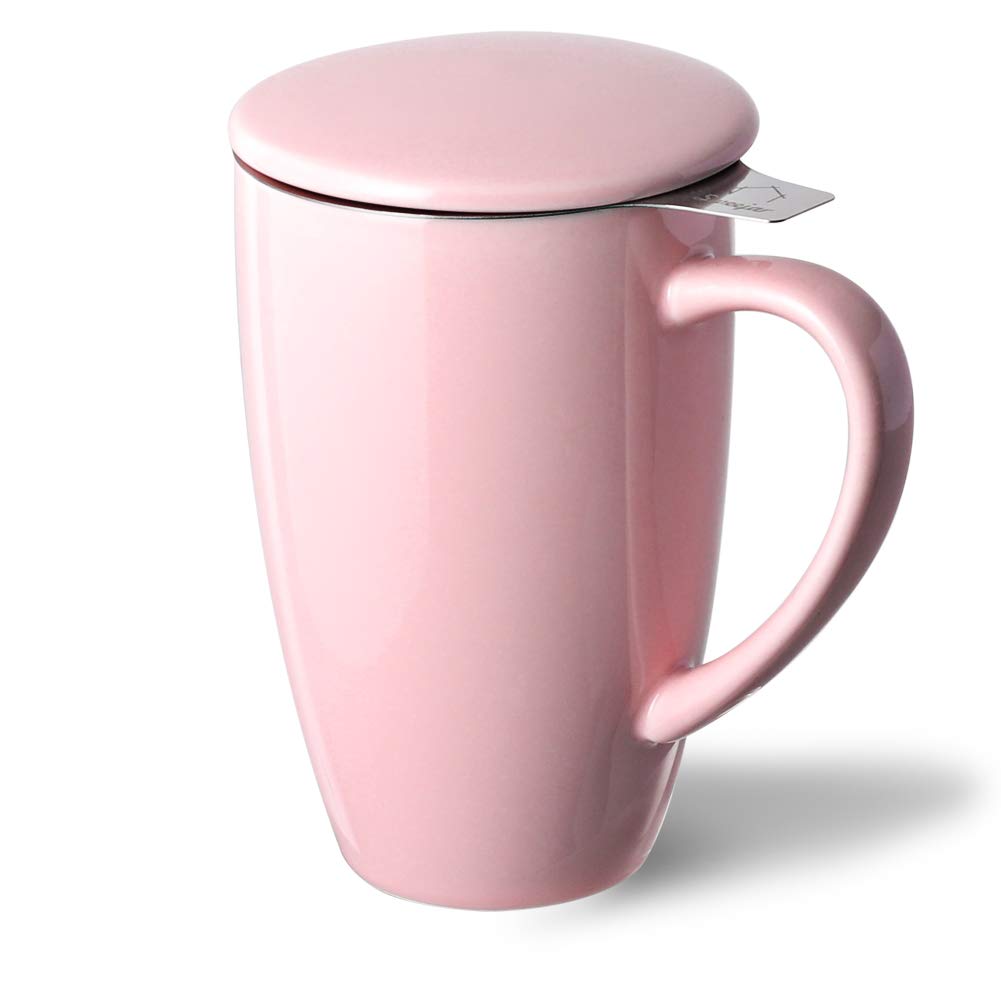 Sweejar Porcelain Tea Infuser Mug with Lid