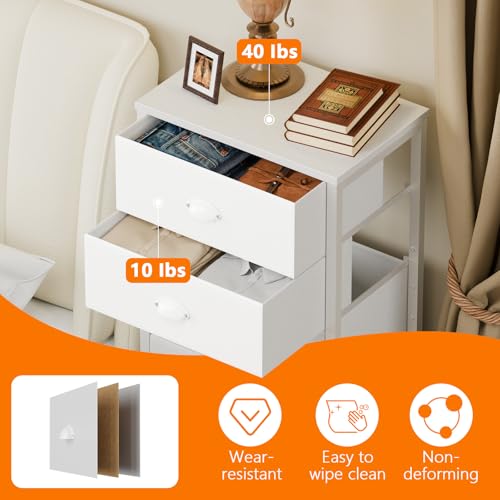 White Tall Dresser for Bedroom