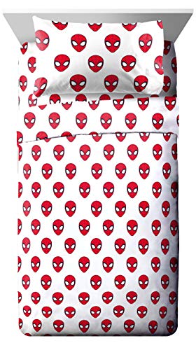 Marvel Spiderman Twin Comforter Set 4 Piece Kids Bedding for Boys