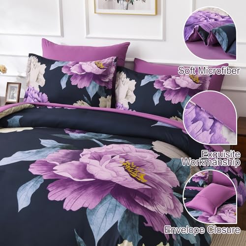 Dark Purple Comforter Set Queen