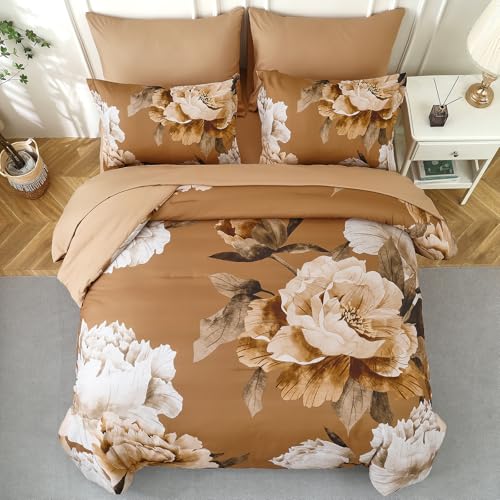 Brown King Size Comforter Set 7 Piece Bed in a Bag