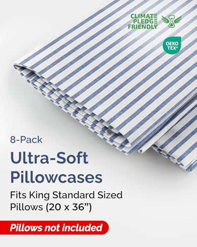 King Standard Pillow Cases Set of 8 (8 Count)