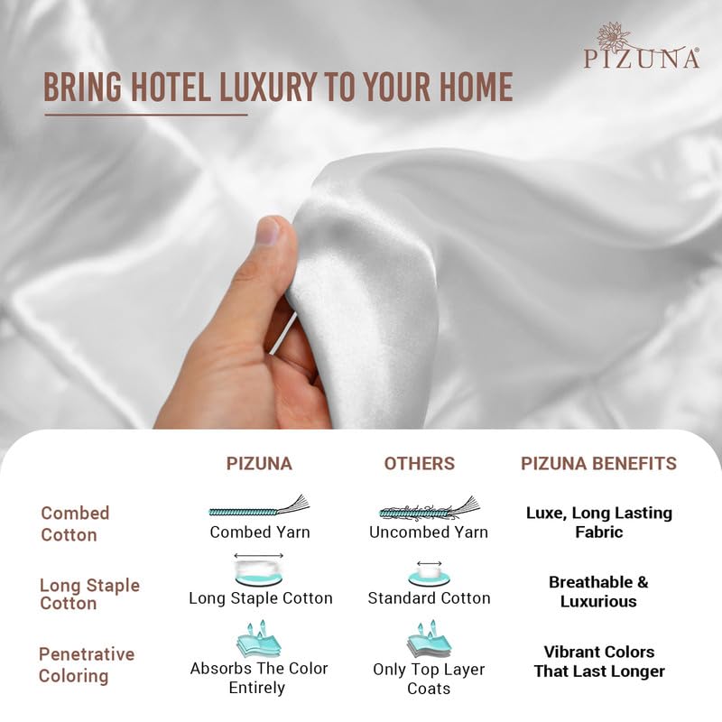 Pure 100% Cotton Pillow Shams Standard Size Set of 2 White (2 Count)
