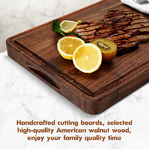 Walnut Wood Cutting Board 17x11 in Large Wooden Chopping Board