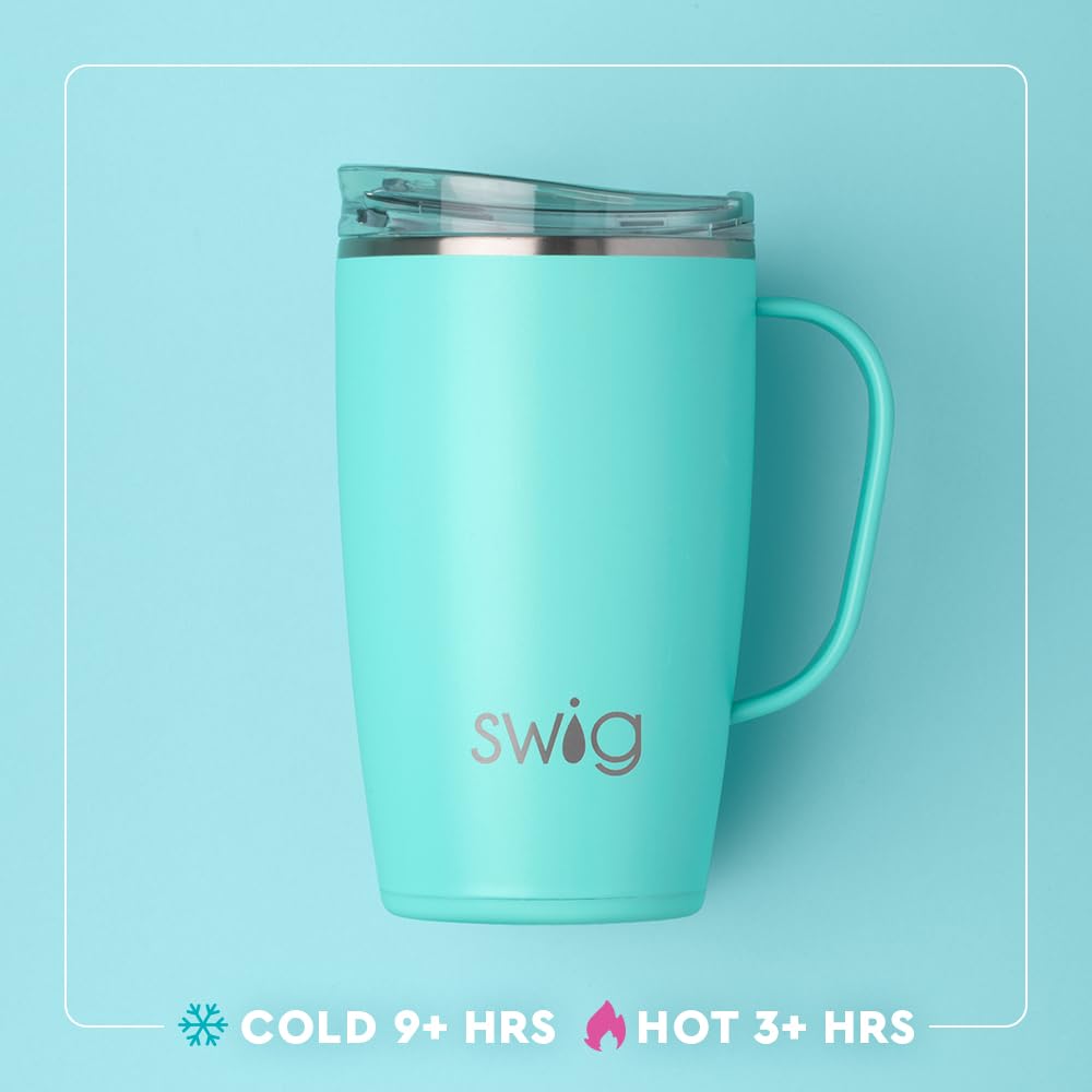 18oz Insulated Travel Mug with Handle & Lid