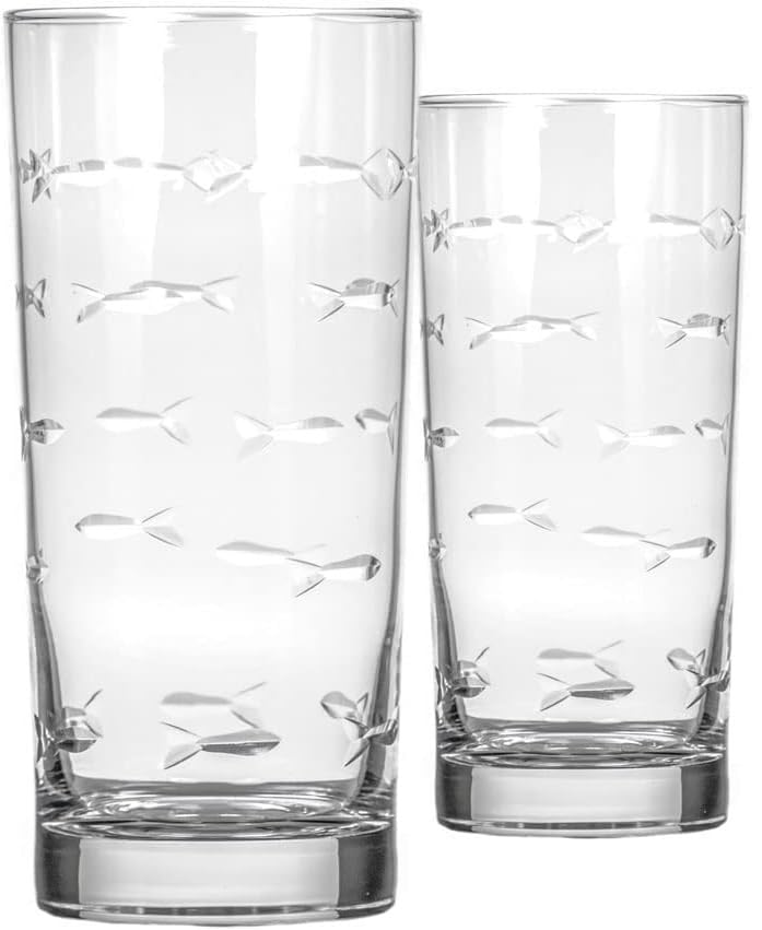 School of Fish Highball Glass (2 Count)